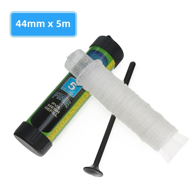 Mosodo PVA Mesh With Tube Soluble Fish Refill Carp Fishing PVA Network Net Bait bag Refill 37mm 25mm 44mm Nets PVA 5m