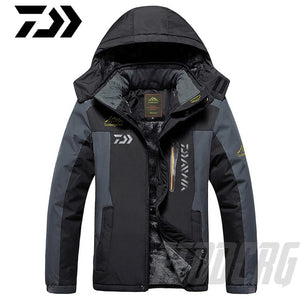 DAIWA Fishing Clothing Winter Autumn Winter Waterproof Warm Fishing Jackets Men Fleece Thick Outdoor Fishing Shirts M-9XL