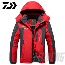 Load image into Gallery viewer, DAIWA Fishing Clothing Winter Autumn Winter Waterproof Warm Fishing Jackets Men Fleece Thick Outdoor Fishing Shirts M-9XL