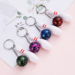 1PC Bowling bag plastic Pendant mini Bowling ball keychain advertisement key chain fans souvenirs key ring School gifts Randomly