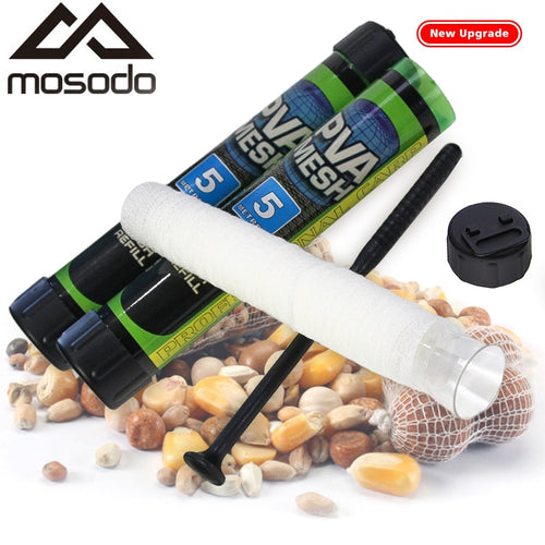 Mosodo PVA Mesh With Tube Soluble Fish Refill Carp Fishing PVA Network Net Bait bag Refill 37mm 25mm 44mm Nets PVA 5m