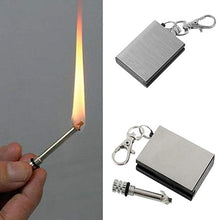 Load image into Gallery viewer, Stainless firestarter Outdoor Camping Hiking Survival Flint Portable Keychain Match Lighter Emergency Survival tool Fire Starter