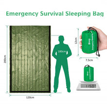 Load image into Gallery viewer, Outdoor  Life Bivy Emergency Sleeping Bag Thermal Keep Warm Waterproof Mylar First Aid Emergency Blanke Camping Survival Gear