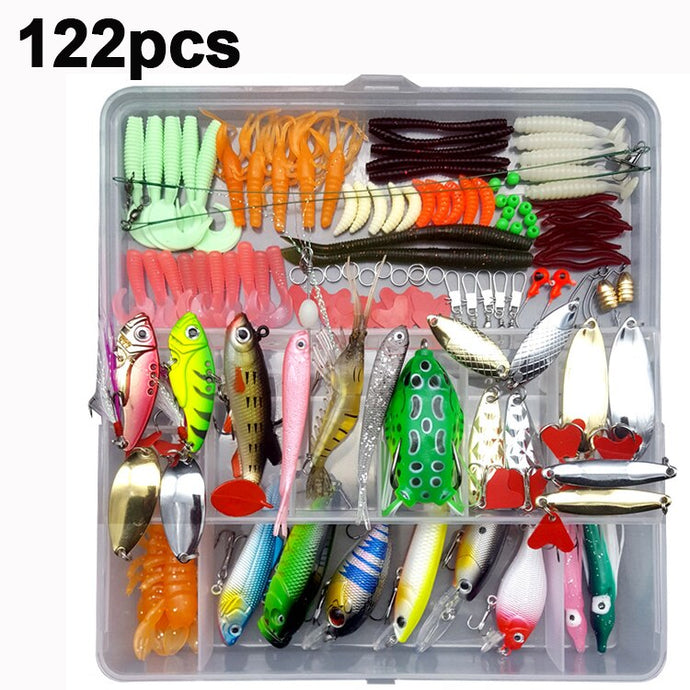 High Quality Fishing Lures Set 33/56/104/106/109/122/142/166/280pcs Hooks Minnow Pilers Lure Kits with Box Fishing Accessories