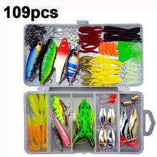 Load image into Gallery viewer, High Quality Fishing Lures Set 33/56/104/106/109/122/142/166/280pcs Hooks Minnow Pilers Lure Kits with Box Fishing Accessories