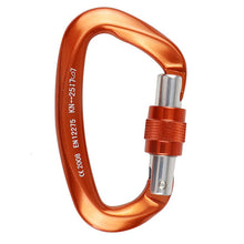 Load image into Gallery viewer, 25KN Professional Climbing Carabiner D Shape Aviation Aluminum Safety Lock Outdoor Climbing Ascend Mountaineering Equipment