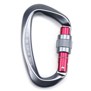 25KN Professional Climbing Carabiner D Shape Aviation Aluminum Safety Lock Outdoor Climbing Ascend Mountaineering Equipment