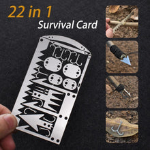 Load image into Gallery viewer, Dropshipping 22 in 1Camping Survival Card Pocket Multitool Camping Survival Card Knife Tactical Hunting Utility Knife Hand Tools