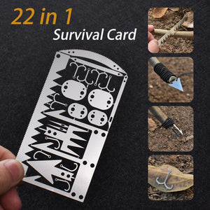 Dropshipping 22 in 1Camping Survival Card Pocket Multitool Camping Survival Card Knife Tactical Hunting Utility Knife Hand Tools