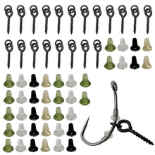 Load image into Gallery viewer, 40Pcs Carp Rig Ring Stops With 20Pcs Boilie Bait Screw Fishing Bait Ring Swivel Carp Fishing Accessories