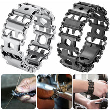 Load image into Gallery viewer, 29 in 1 Multi Tool Bracelets Multifunction Repair Bracelet Stainless Steel Screwdriver Wrench Bicycle Camping Emergency Kit